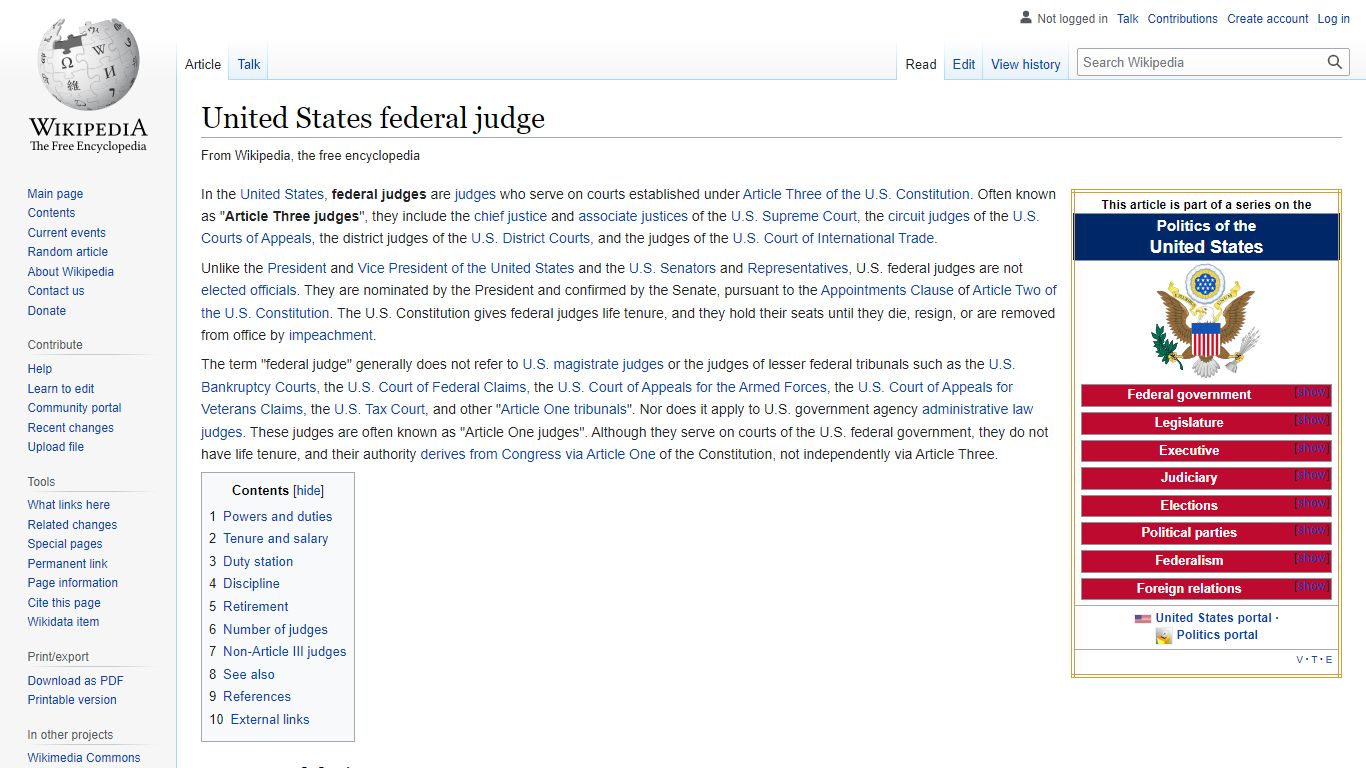 United States federal judge - Wikipedia