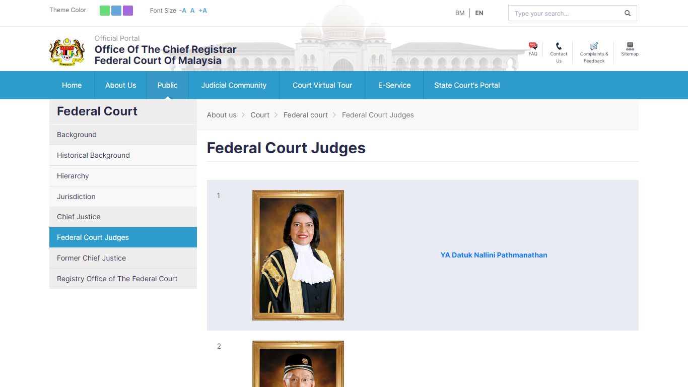 Federal Court Judges | Portal Rasmi Pejabat Ketua Pendaftar Mahkamah ...